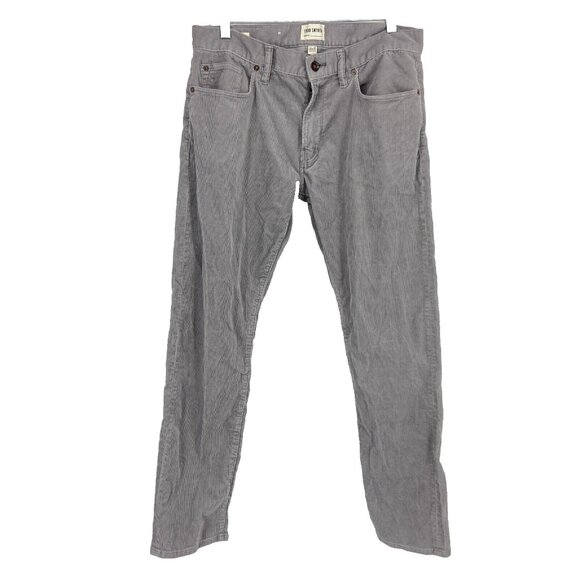 Todd Synder Men 32x30 Corduroy Pants Slim Fit Leg Slate Gray Casual Everyday - Picture 2 of 12